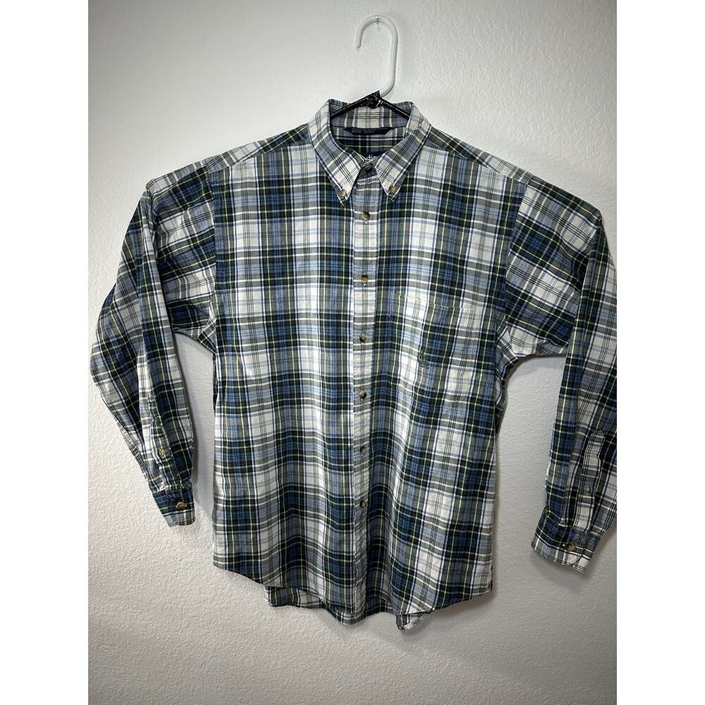Nautica Men’s Plaid Button Down Shirt Long Sleeve Size M